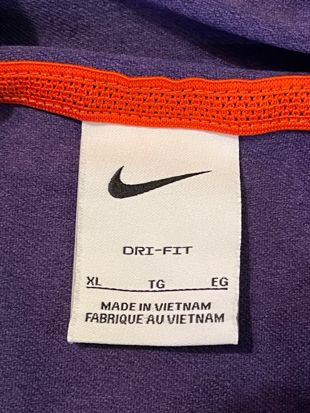 Nike Dri-FIT Clemson Football Team Issue Lightweight Hoodie Pullover XL - Picture 9 of 12